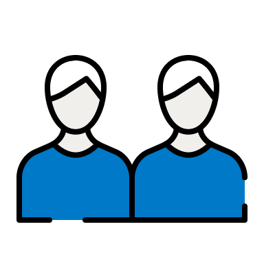 Icon of two people next to each other