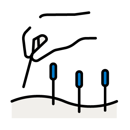 Icon depicting acupuncture