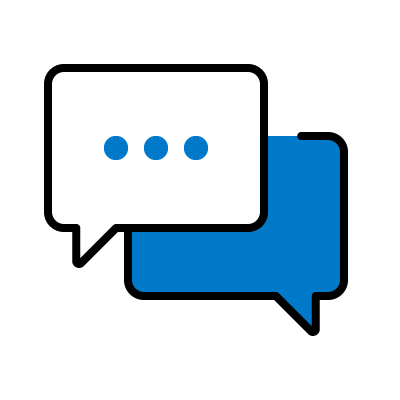 Icon of chat bubbles