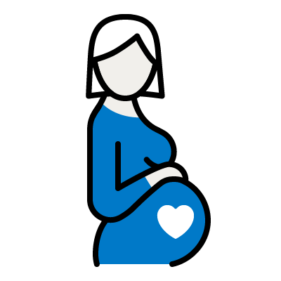 icon of a pregnant woman