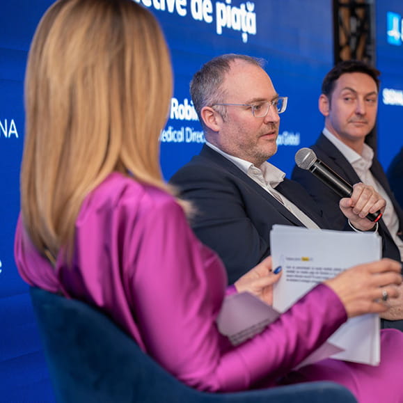James O'Reilly, General Manager for Bupa Global Europe, presenting at launch event.