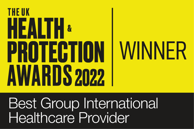 The UK Health Protection Awards 2022 winner of 'Best Group International Healthcare Provider' award
