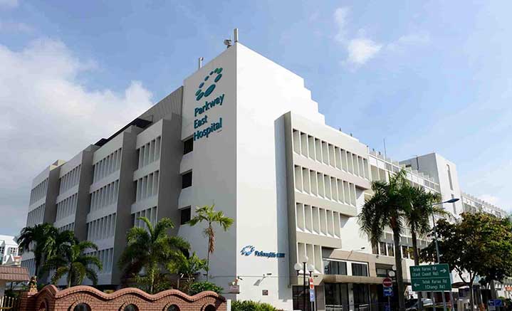 Façade of Parkway East Hospital, Singapore