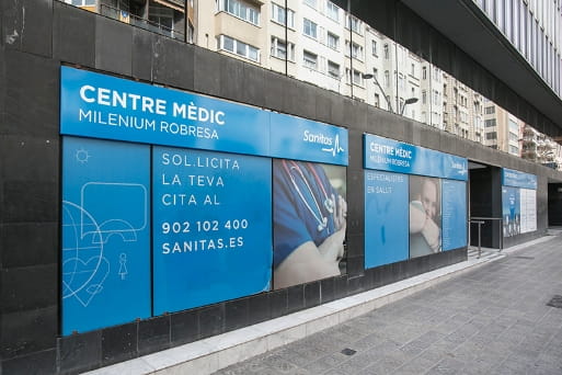Façade of Centro Medico Sanitas Barcelona Robresa