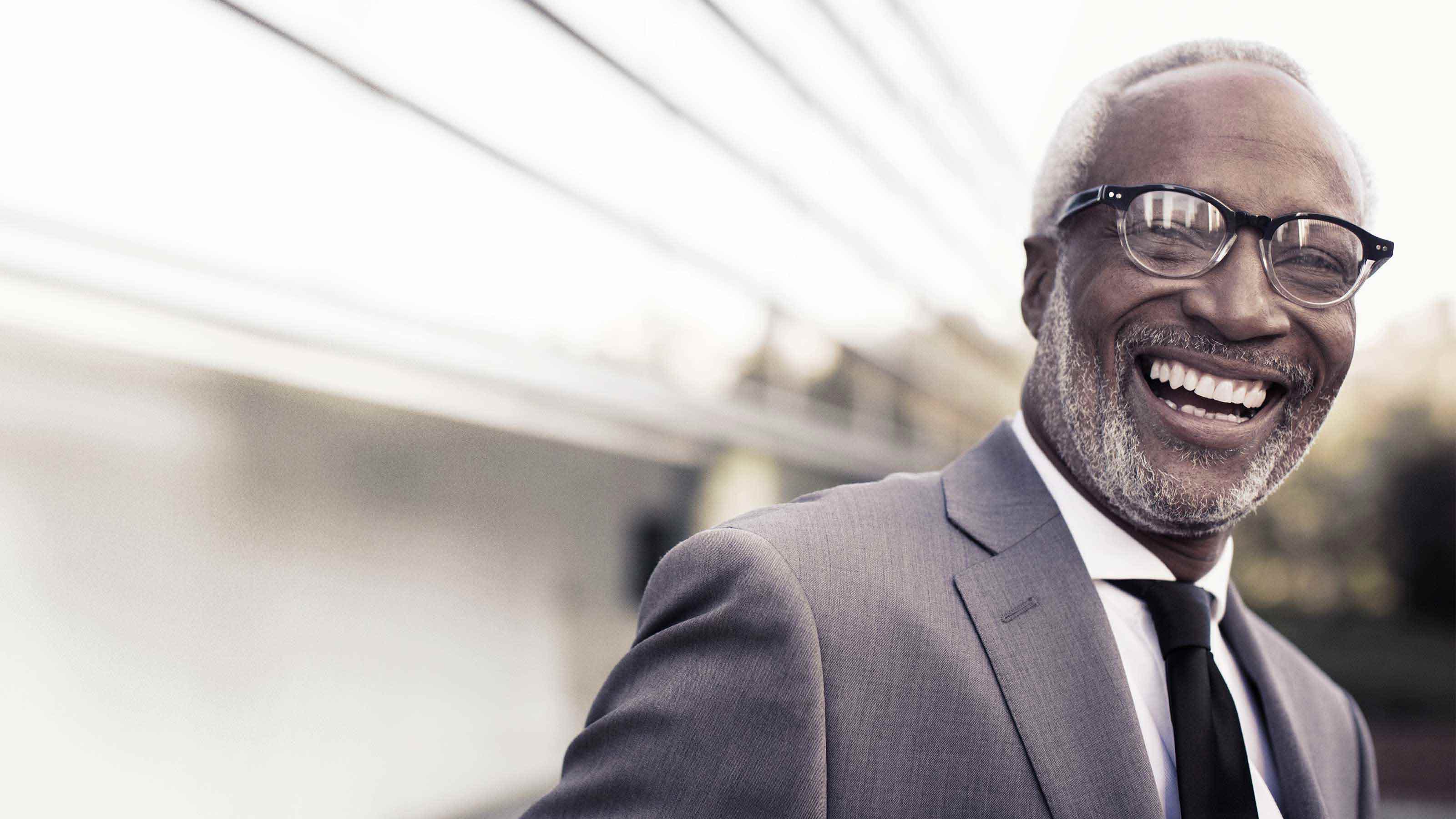 Businessman smiling