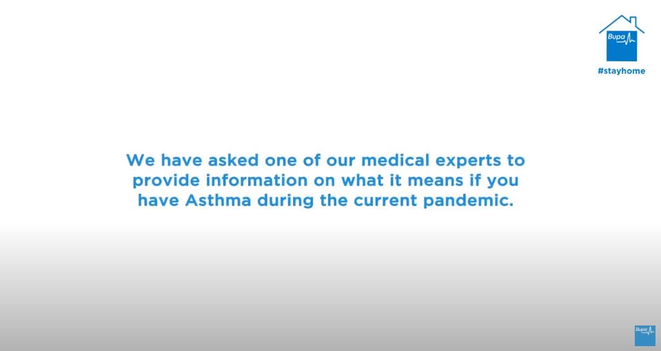 We asked a medical expert to provide information on what it means if you have Asthma during COVID-19