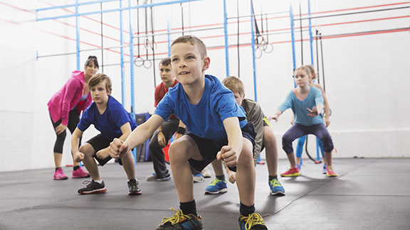 Children exercising